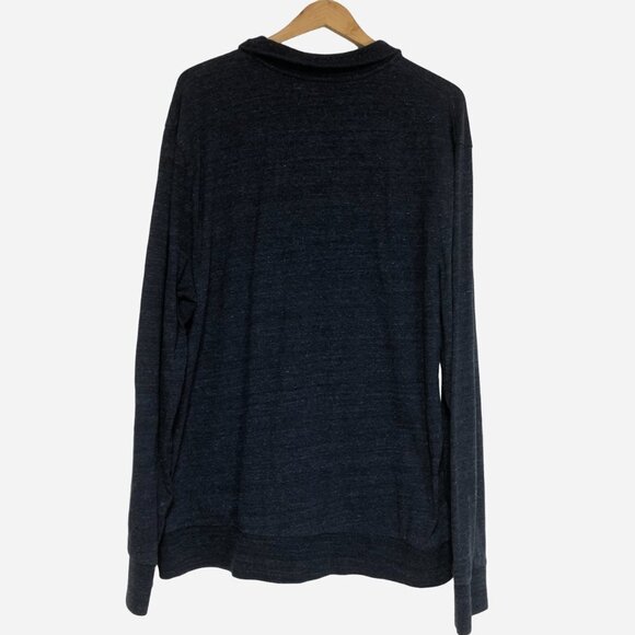 Roots Navy Heather Long Sleeve Pull Over Size XXL - Picture 3 of 11